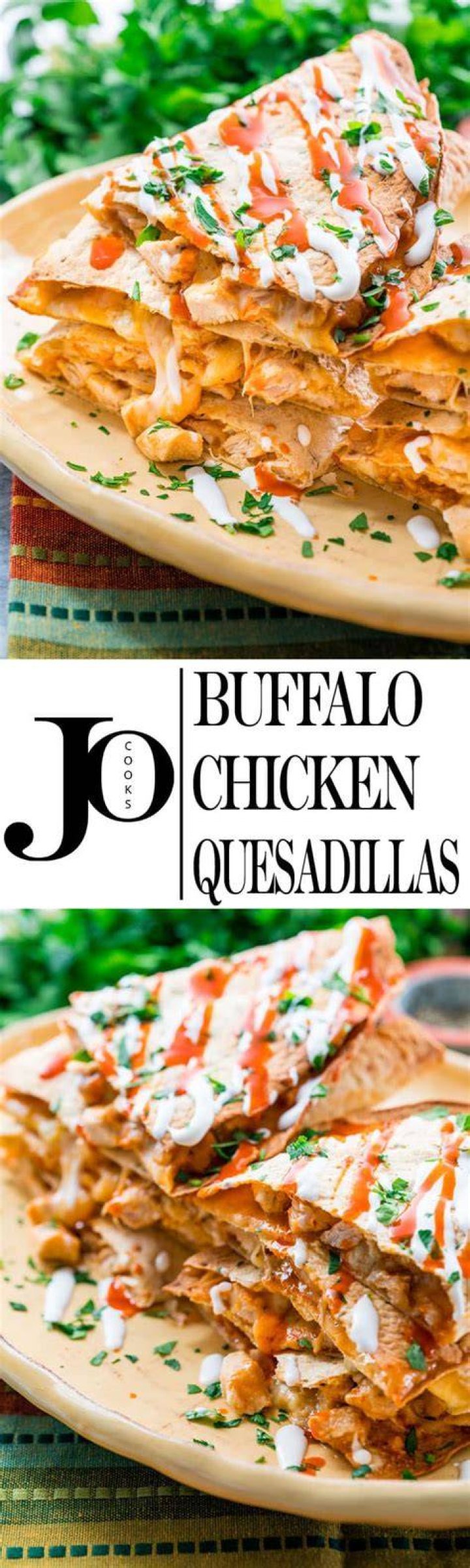Buffalo Chicken Quesadillas Jo Cooks