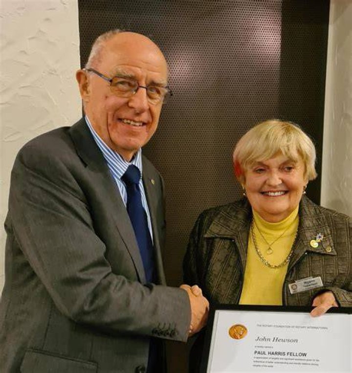John Hewson and Graeme Castle Receive Paul Harris Awards The Rotary