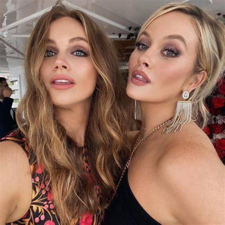 Model Simone Holtznagel stuns in highslit dress on Sydney Harbour